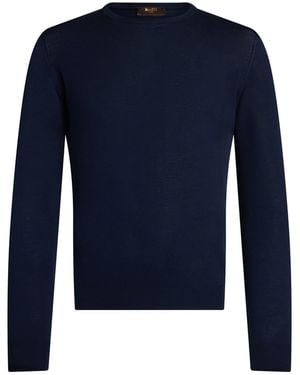 Moorer Midnight Sweater Cotton - Blue