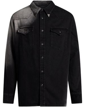 MM6 by Maison Margiela Denim Shirts - Black