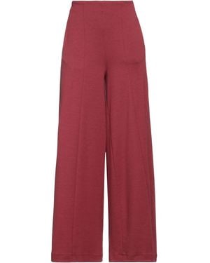 Rose' A Pois Brick Trousers Polyester, Viscose, Elastane - Red