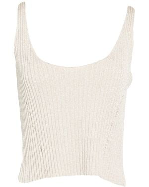 Laneus Top Viscose, Metallic Fiber, Polyamide - White
