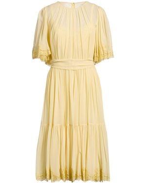Dolce & Gabbana Pastel Maxi Dress Silk, Cotton, Polyamide - Yellow