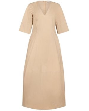 Antonelli Midi Dress Cotton, Elastane - Natural