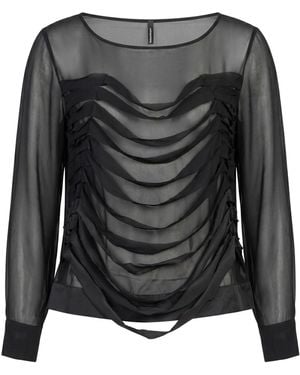 Pierantonio Gaspari Top Polyester, Viscose - Black
