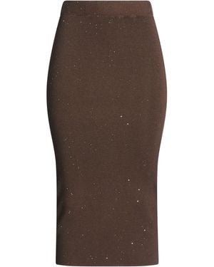 Haveone Midi Skirt Viscose, Polybutylene, Polyamide, Polyester - Brown