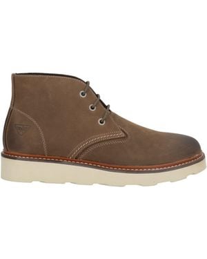 Docksteps Khaki Ankle Boots Leather - Brown