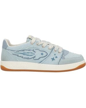 ENTERPRISE JAPAN Light Trainers Leather, Textile Fibres - Blue