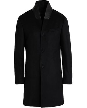 John Varvatos Coat Virgin Wool, Polyamide, Cashmere - Black