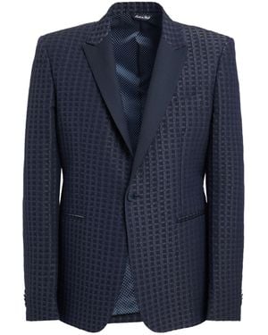 Brian Dales Blazer Wool, Polyamide - Blue