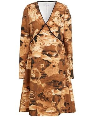 Vivetta Camel Midi Dress Polyester, Elastane - Multicolor