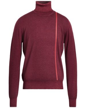 Drumohr Burgundy Turtleneck Merino Wool - Red
