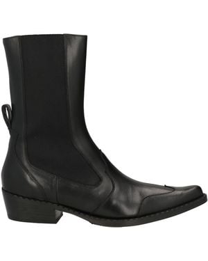 BY FAR Ankle Boots Leather, Textile Fibers - Black