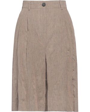SOLOTRE Shorts & Bermuda Shorts Viscose, Linen, Cotton - Brown