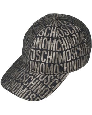 Moschino Hat Polyester, Cotton, Metallic Fiber, Polyamide - Gray