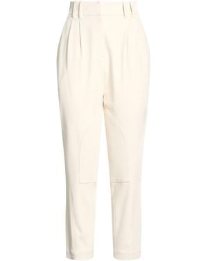 Brunello Cucinelli Cream Pants Viscose, Wool, Elastane - White