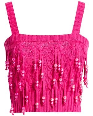 Pinko Fuchsia Top Cotton, Pvc - Pink
