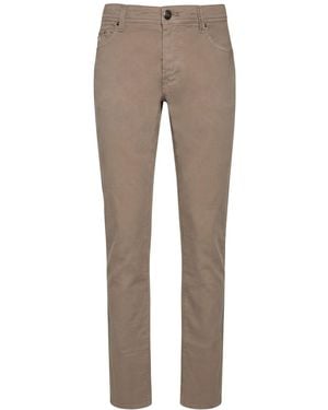 Tramarossa Taupe Trousers Cotton, Cashmere, Elastane - Grey