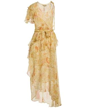 Twinset Maxi Dress Silk - Metallic