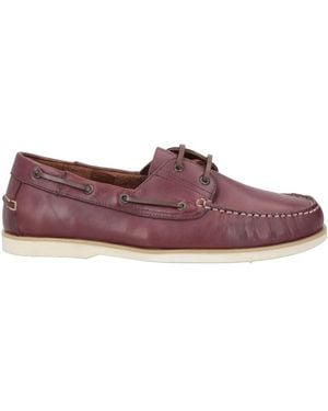 Prgman Burgundy Loafers Leather - Purple