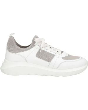Testoni Sneakers Leather, Textile Fibers - White