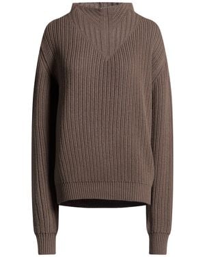 Rick Owens Turtleneck Virgin Wool - Brown