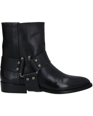 Kobra Ankle Boots Leather - Black