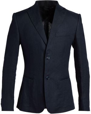 Daniele Alessandrini Midnight Blazer Linen - Blue