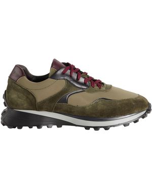 Calpierre Military Sneakers Leather, Textile Fibers - Brown