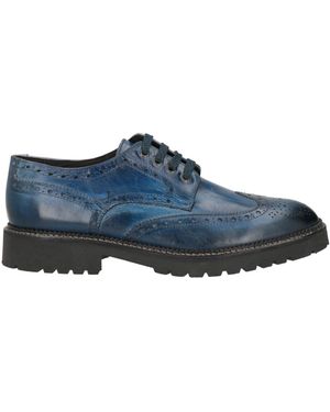 Exton Lace-Up Shoes Leather - Blue