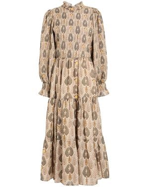Antik Batik Midi Dress - Natural