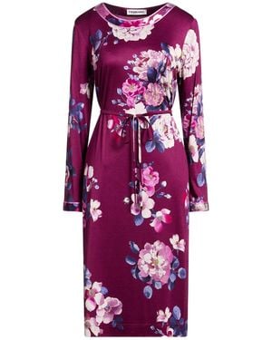 Leonard Paris Midi Dress Silk - Purple