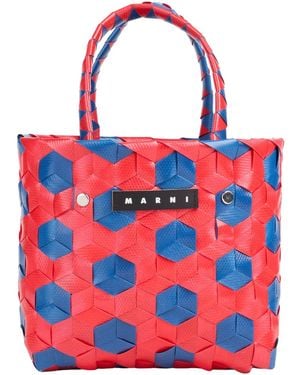 Marni Handbag Polypropylene, Leather - Red
