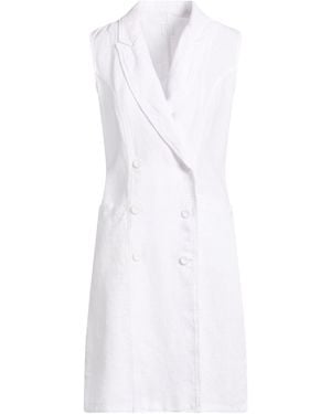 120% Lino Minivestido - Blanco