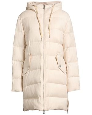 Eleventy Platinum Cream Puffer Wool, Metal Fiber, Polyamide - Natural