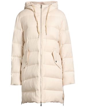 Eleventy Platinum Cream Puffer Wool, Metal Fiber, Polyamide - Natural