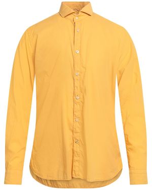 Tintoria Mattei 954 Exclusively For Bongenie Grieder Since 1891 Marigold Shirt Cotton - Yellow