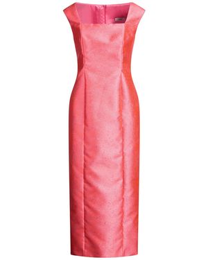 Fely Campo Midi Dress Silk, Rayon, Metallic Fiber, Acetate - Pink