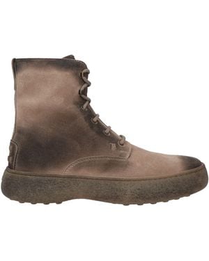 Tod's Khaki Ankle Boots Leather - Brown