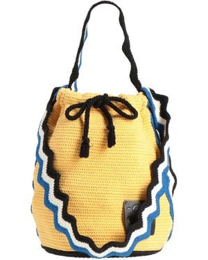 Jil Sander Marigold Handbag Cotton, Polyamide, Elastane, Calfskin - Yellow