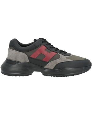Hogan Sneakers Textile Fibers, Leather - Black