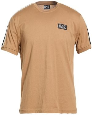 EA7 Camel T-Shirt Cotton - Natural