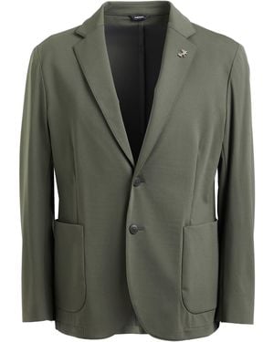 Tombolini Military Blazer Polyester, Viscose, Elastane - Green
