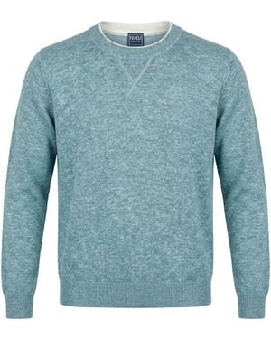 Fedeli Sweater Linen, Cotton - Blue