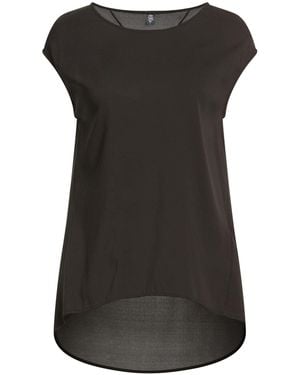 Eleventy Dark Top Silk, Elastane - Black