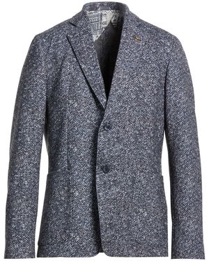 Havana & Co. Charcoal Blazer Polyester, Cotton, Elastane - Blue