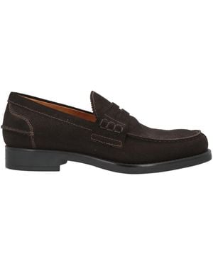 ROSSI SHOES Dark Loafers Leather - Black