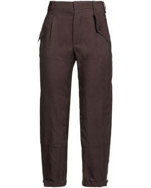 Chloé Dark Pants Viscose, Virgin Wool - Brown