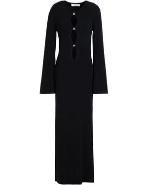 Akep Maxi Dress Viscose, Polyamide, Elastic Fibres - Black