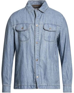 Moorer Denim Outerwear Linen - Blue