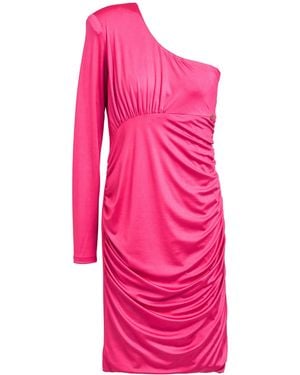 NUALY Fuchsia Mini Dress Polyester, Elastane - Pink