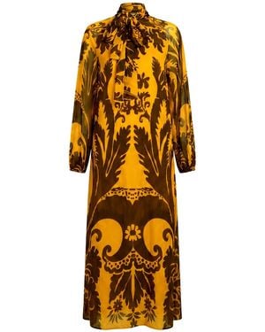 F.R.S For Restless Sleepers Maxi Dress Silk, Viscose - Metallic